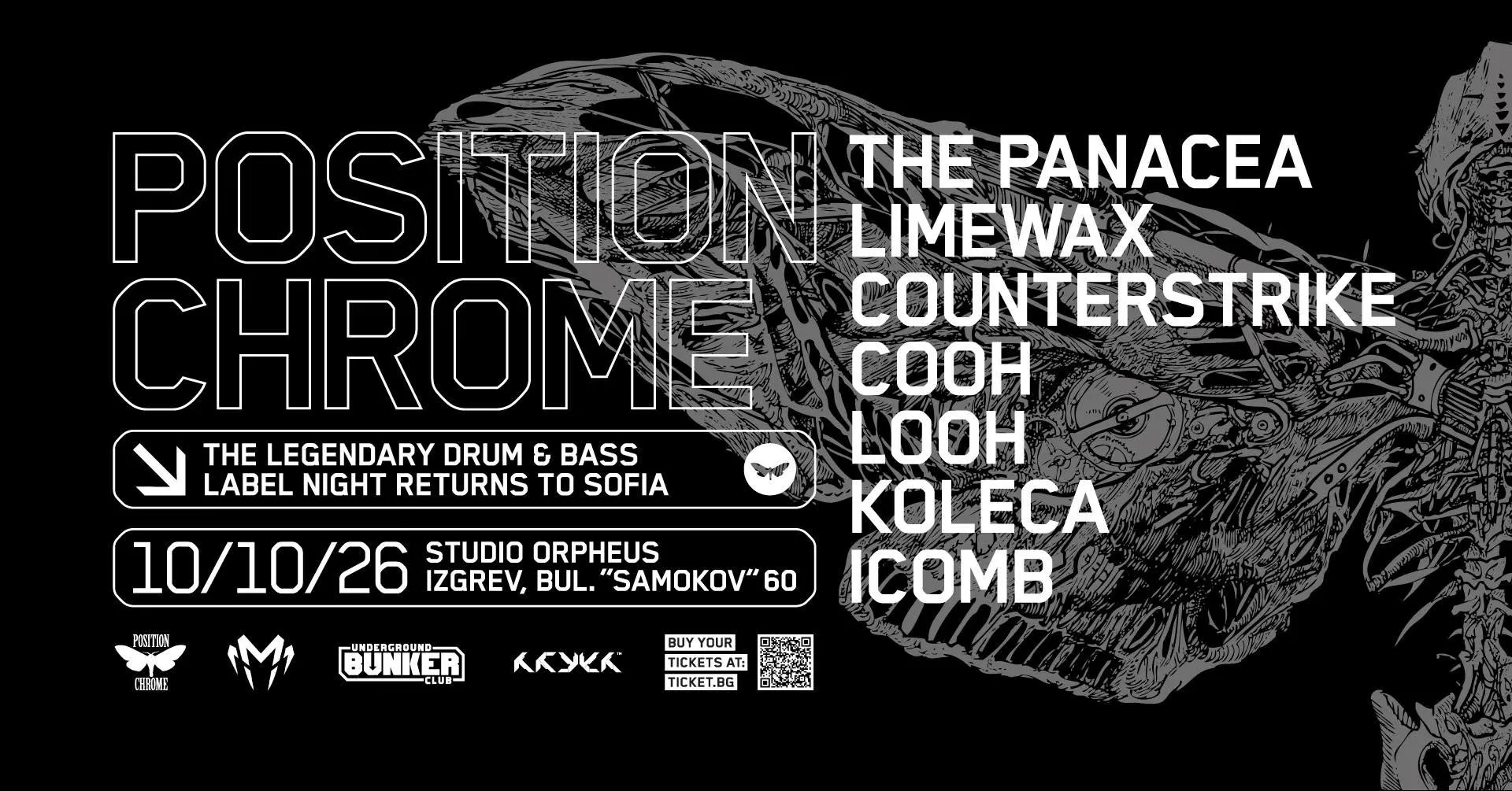 POSITION CHROME label night in SOFIA